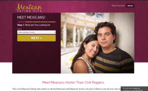 Mexican Dating Site Homepage Image